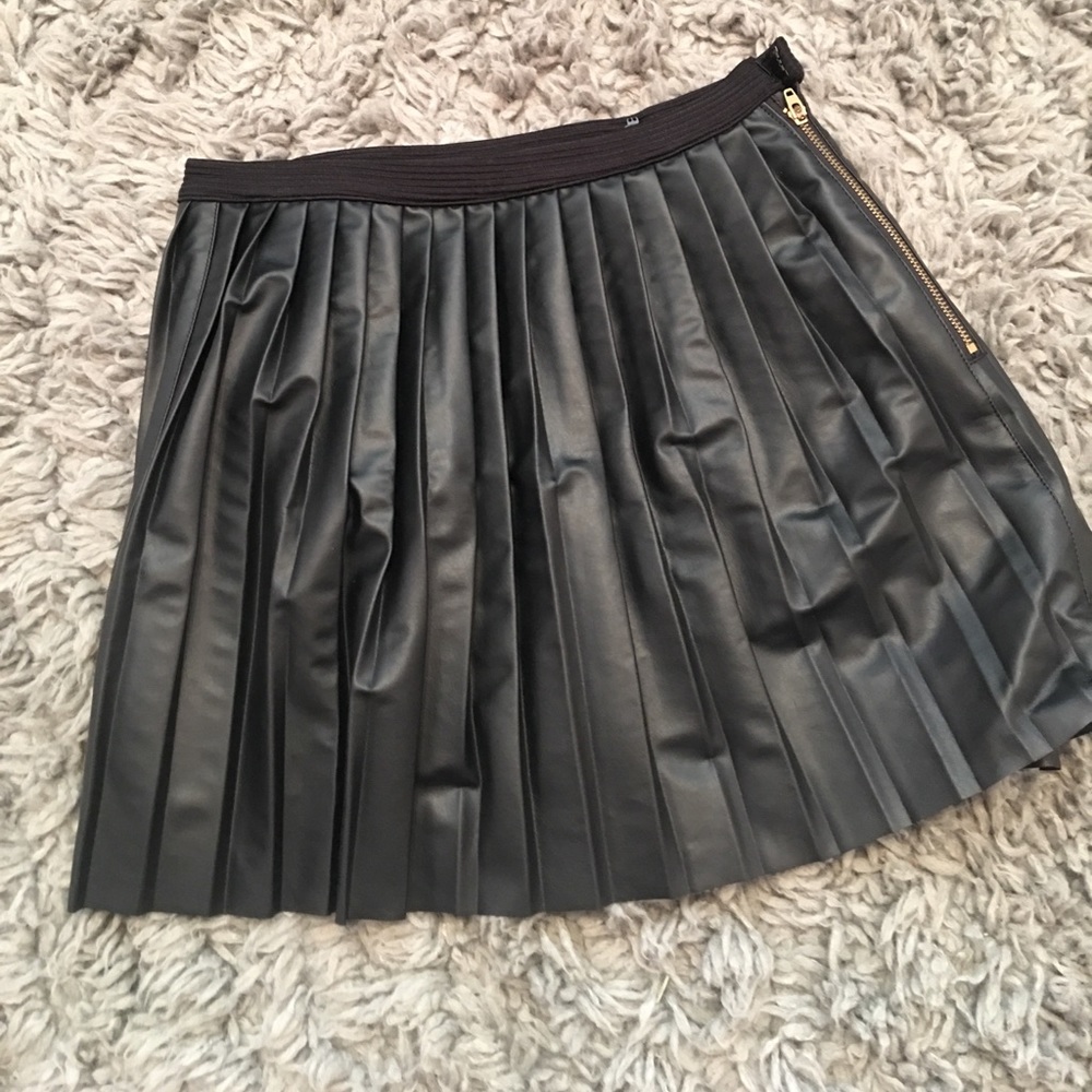 Faux leather skirt
